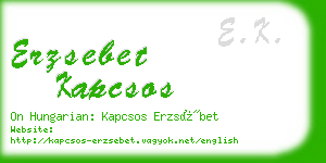 erzsebet kapcsos business card